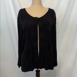 Positive Attitude Black Textured Blouse